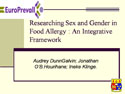 “Researching Sex and Gender in Food Allergy : An Integrative Framework ”
